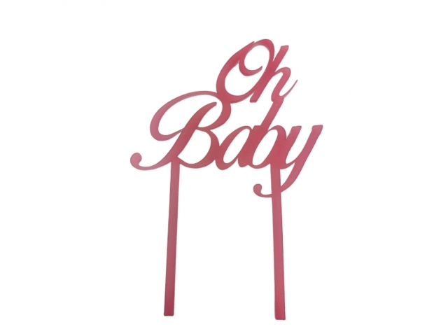 Foto Torte Extra Caketopper Oh Baby rosa