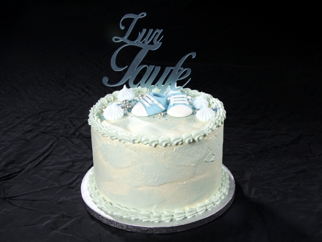 Foto Torte Taufe blau
