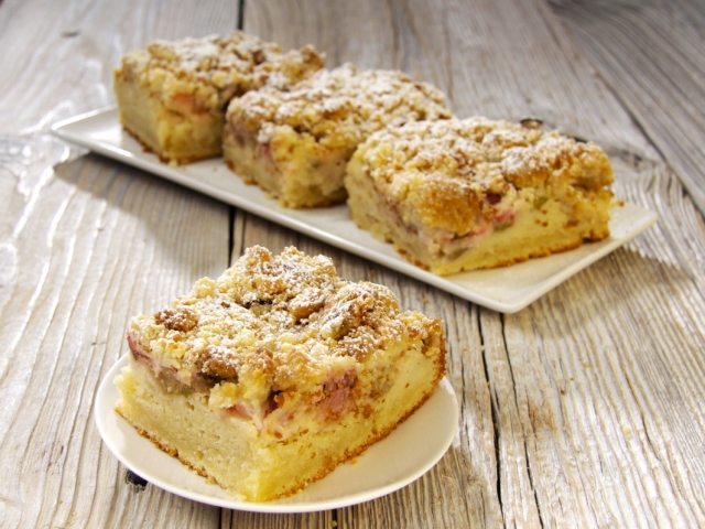 Foto Rhabarbersand Schnitte